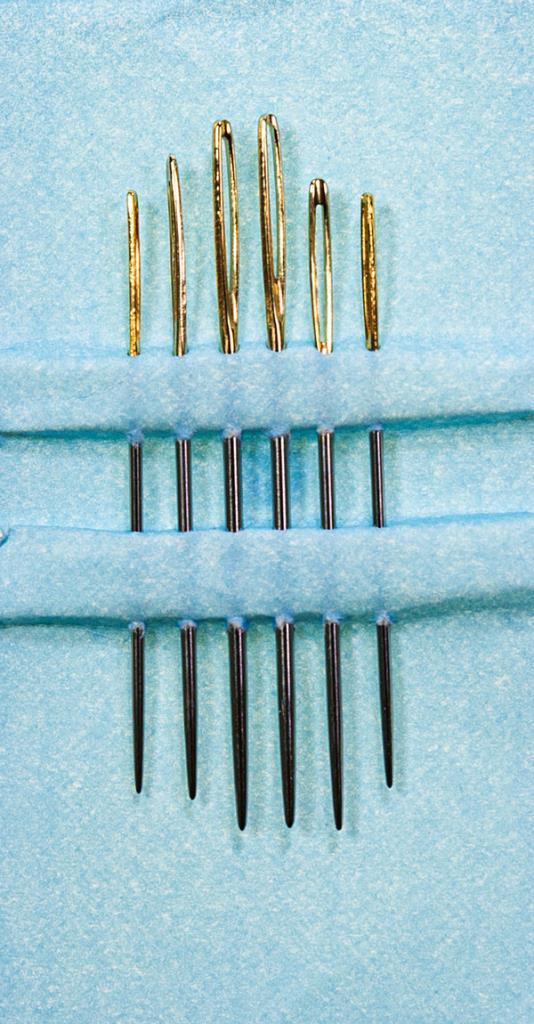 Preview: Sticknadeln ohne Spitze No.18-22 Goldöhr 6Stk.